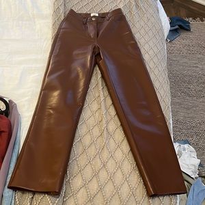 Aritzia Wilfred Melina Pant in cognac